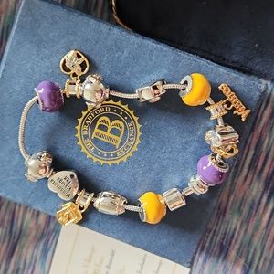 MINNESOTA VIKINGS Charm Bracelet by Bradford Exchange